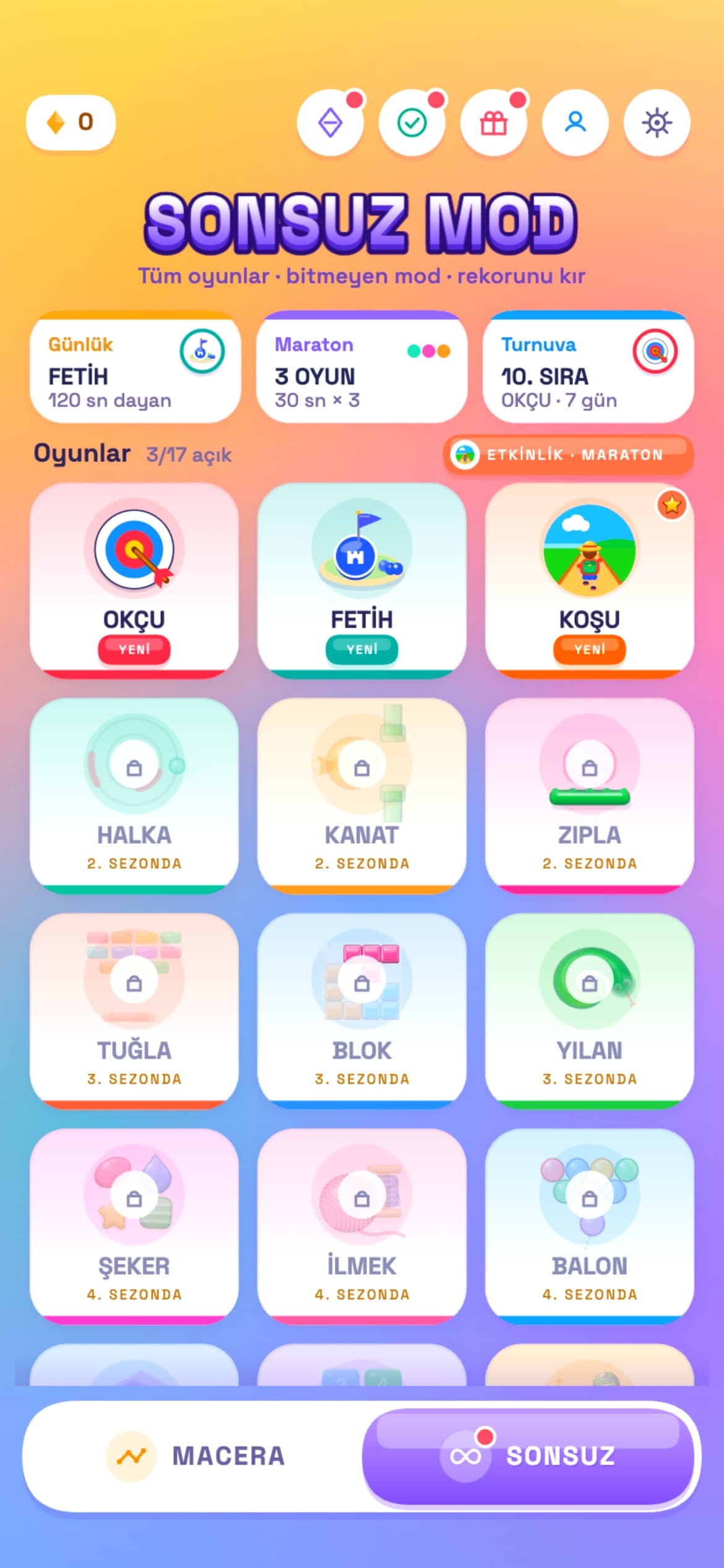 Halka endless mode game grid