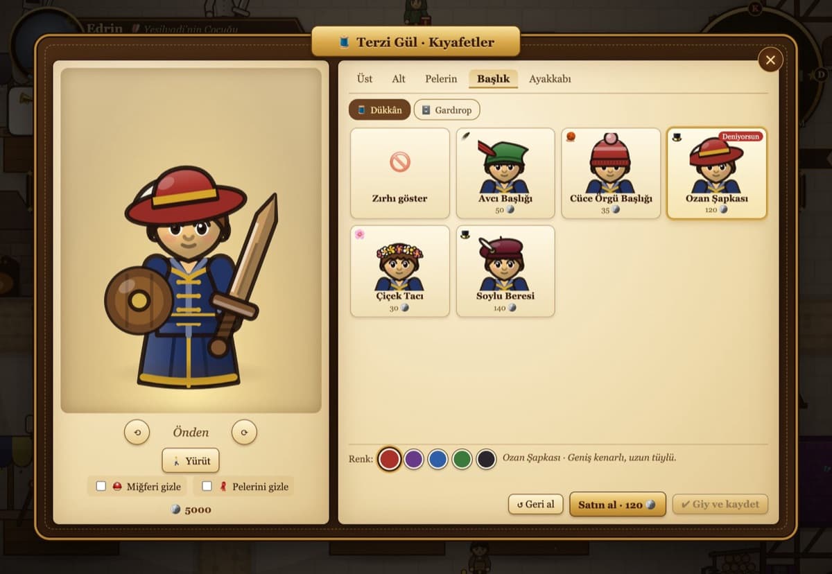 A new hat at the tailor