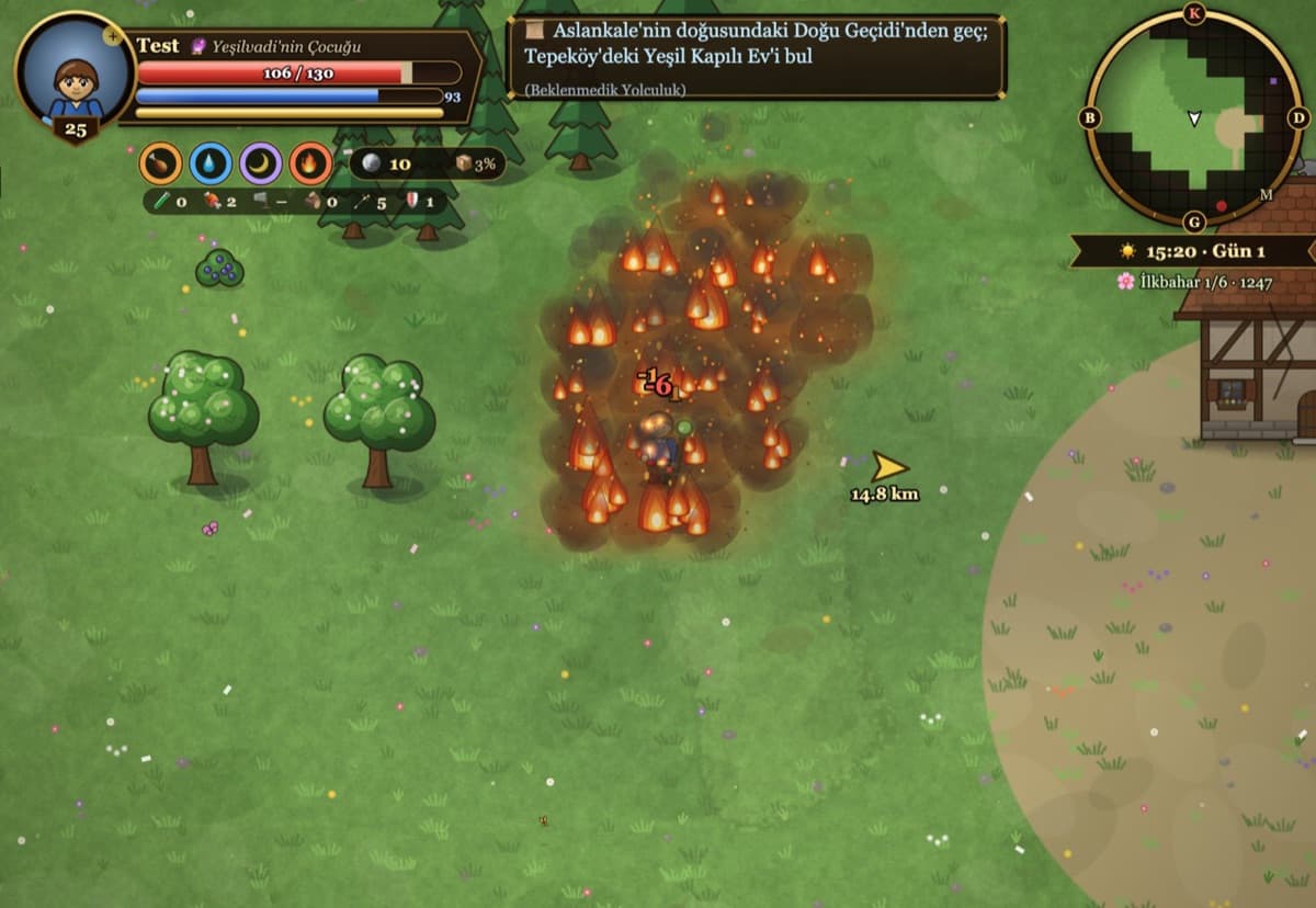 Fire spreading across dry grass