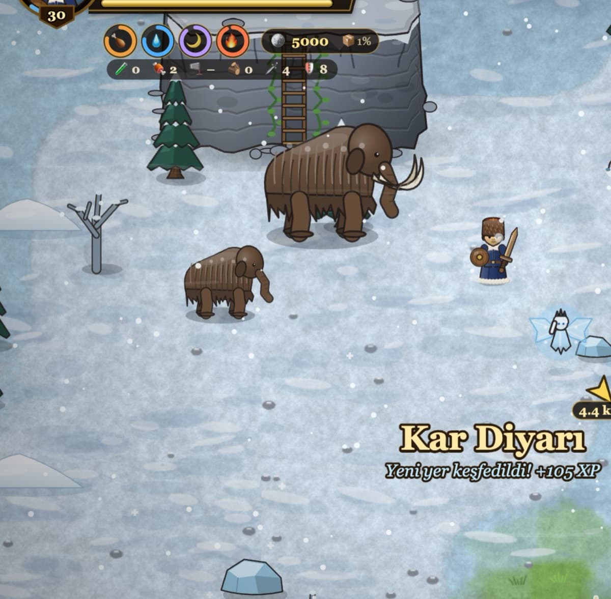 Woolly mammoths in the Snow Realm